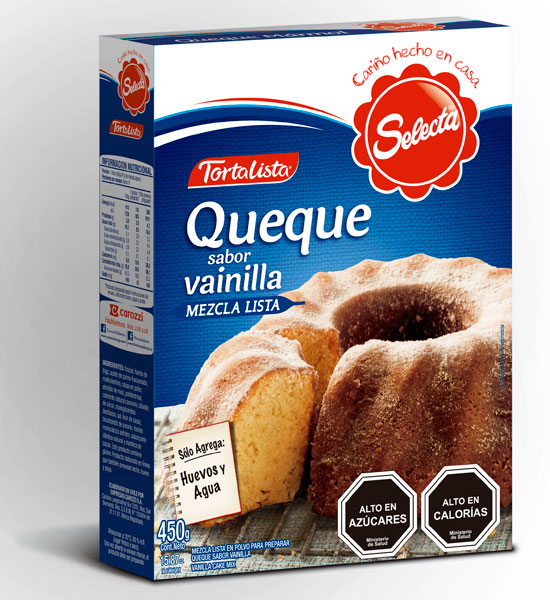 TORTA LISTA QUEQUE VAINILLA SELECTA X 450GRS      