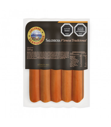SALCHICHAS 500 GRS LLANQUIHUE                     